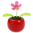 Car red Cute Flip Flap Swing Solar Flower P2M7