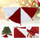 Home Decor Christmas Tree Skirt Floor Folding Round Holiday With Tassels Aprons