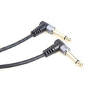 6.35mm Stereo Male to Dual Right Angle 6.35mm Male Y Splitter Cable 59 inch