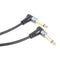 6.35mm Stereo Male to Dual Right Angle 6.35mm Male Y Splitter Cable 59 inch