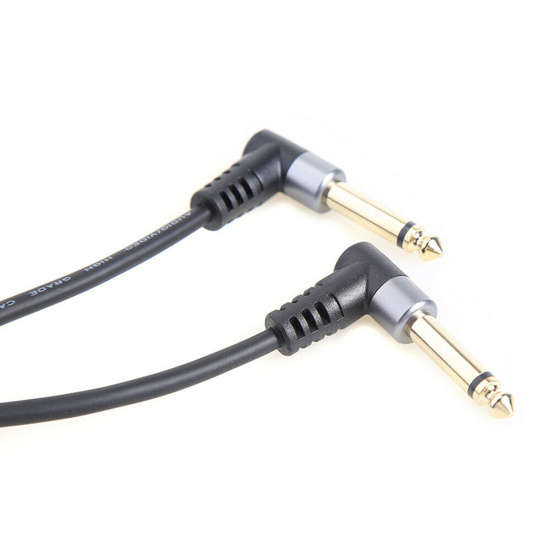 6.35mm Stereo Male to Dual Right Angle 6.35mm Male Y Splitter Cable 59 inch