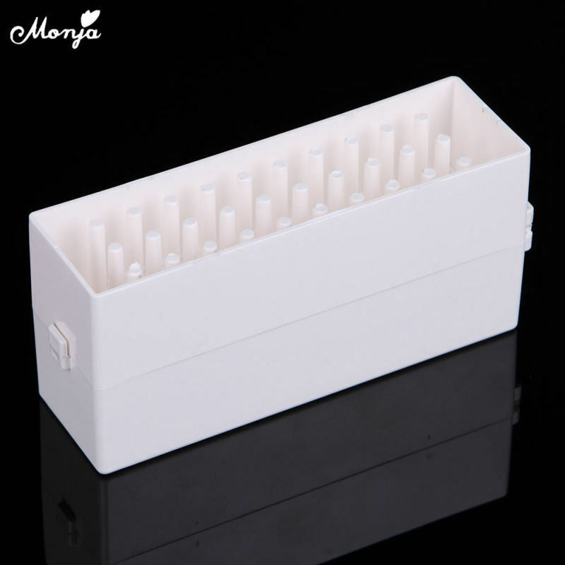 Nail Drill Bit Holder Box Display Storage Container Stand Manicure Nail Art Tool