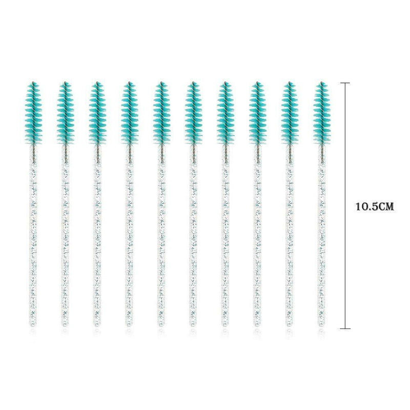 50pcs Disposable Makeup Eyelash Brush Mascara Wands Applicator (Lake Blue) A