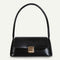 Classic Women Handbag PU Leather Retro Shoulder Bag Shopping Totes (Black)