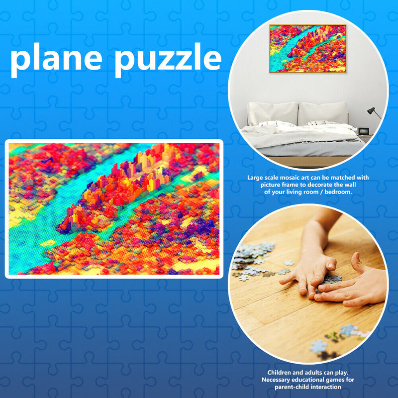 1000 Pieces Paper Jigsaw Puzzles Colorful Mini House Assembling Picture Kit