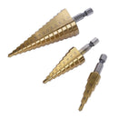 3pcs/set Metric Woodworking Twist Drill Bit Step Drills for Drilling Holes