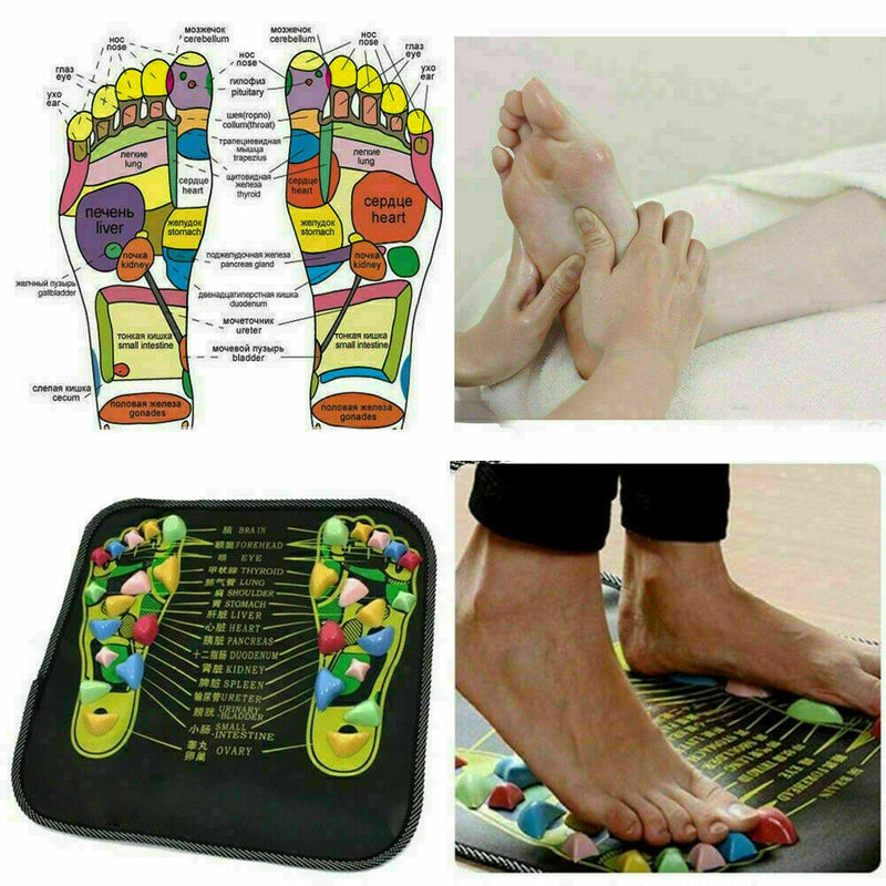 Reflexology Walk Stone Pain Relieve Foot Leg Relief Acupressur Massager T7L3