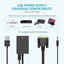 VGA To HDMI Output 1080P HD Audio TV AV HDTV Video Cable Converter Adapter X2U4