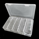 Coin Capsules Round Plastic Coin Holder Case w/ Storage Organizer Box for