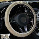 Black Car Steering Wheel Cover Quality Leather Breathable Best Anti-slip 37 A0L6