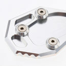 Sliver Side Stand Enlarge Kickstand Extension Pad For YAMAHA MT-07 14-15