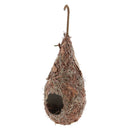Natural Hand-Woven Bird Cage Straw Nest Outdoor Garden Decor for Canary Finch