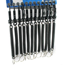 12pcs Retractable Stretch Spiral Stretchy String Keychain Keyrings Black