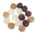 42Pcs Star Wicker Rattan Ball Christmas Party Garden Decoration Ornament 7cm 3cm