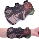 Archery Bow Arm Guard Protection canvas Forearm Safe 3-Strap Camo Leather Z