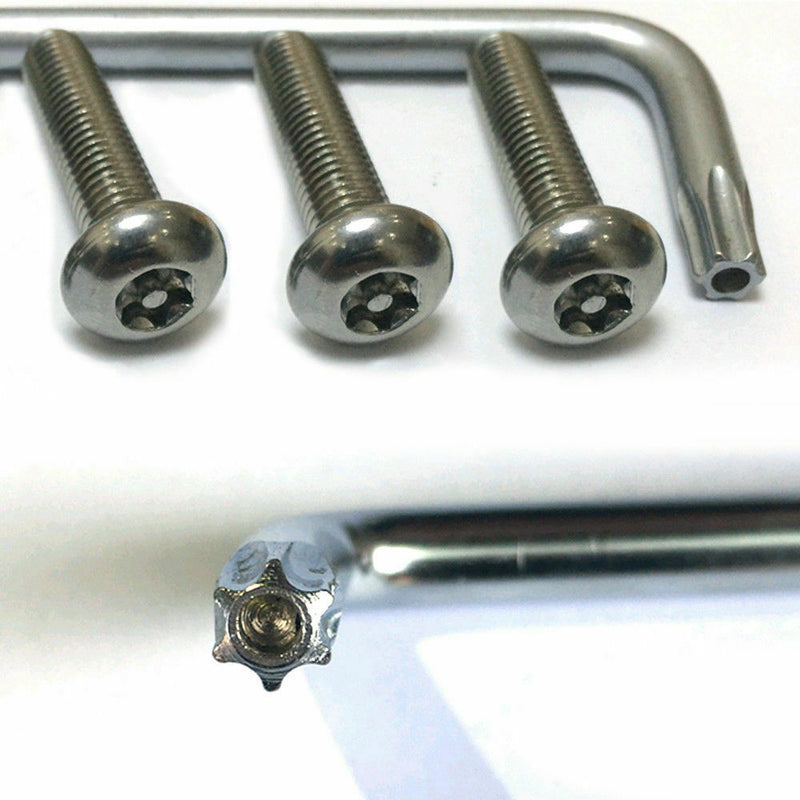 1 Set Car Anti Theft Anti-Tamper Security License Plate Screws Stainless Steel