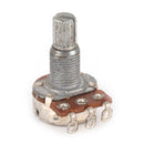 5pcs/lot New A500K Split Shaft Pots Potentiometer Guitar Audio Tone Switch