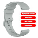 18mm Silicone Wristbands Strap Belt w/Buckle for Garmin Vivomove 4S (Grey) A