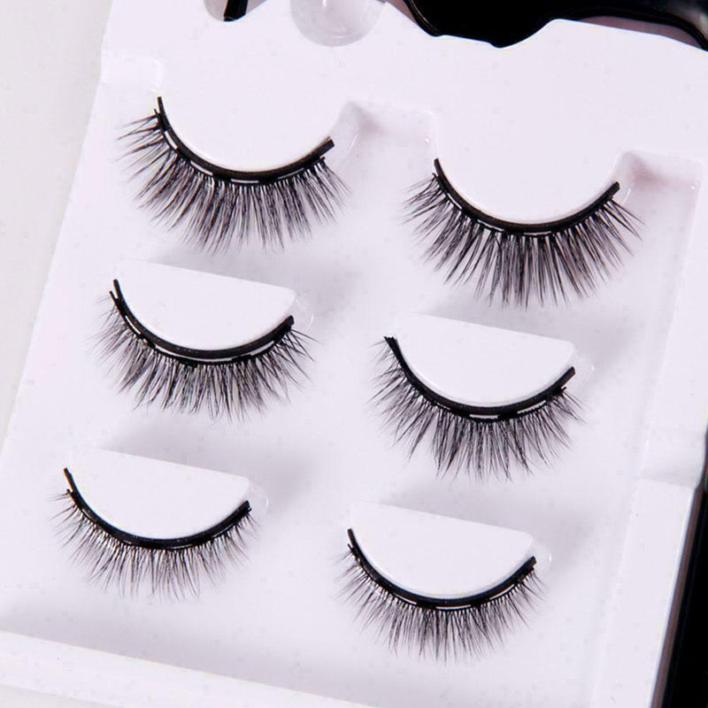 3 Pairs Magnetic False Eyelashes Magnetic Liquid Eyeliner Set Magnetic C6A6