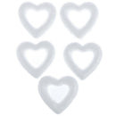 5PCS DIY White Heart Polystyrene Styrofoam Foam Ball For Christmas Orname-PN FT