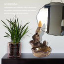 Ceramic Backflow Incense Burner Cones Lotus Leaf Fragrant Smog Home Decor