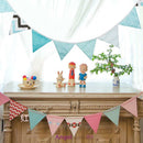 Flags Cotton Lace Banner Bunting Garland Pennant Wedding Birthday Party Decor