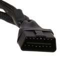 1 to 2 OBD2 OBDII 16 Pin Male to Female Y Splitter Extension Cable Connector