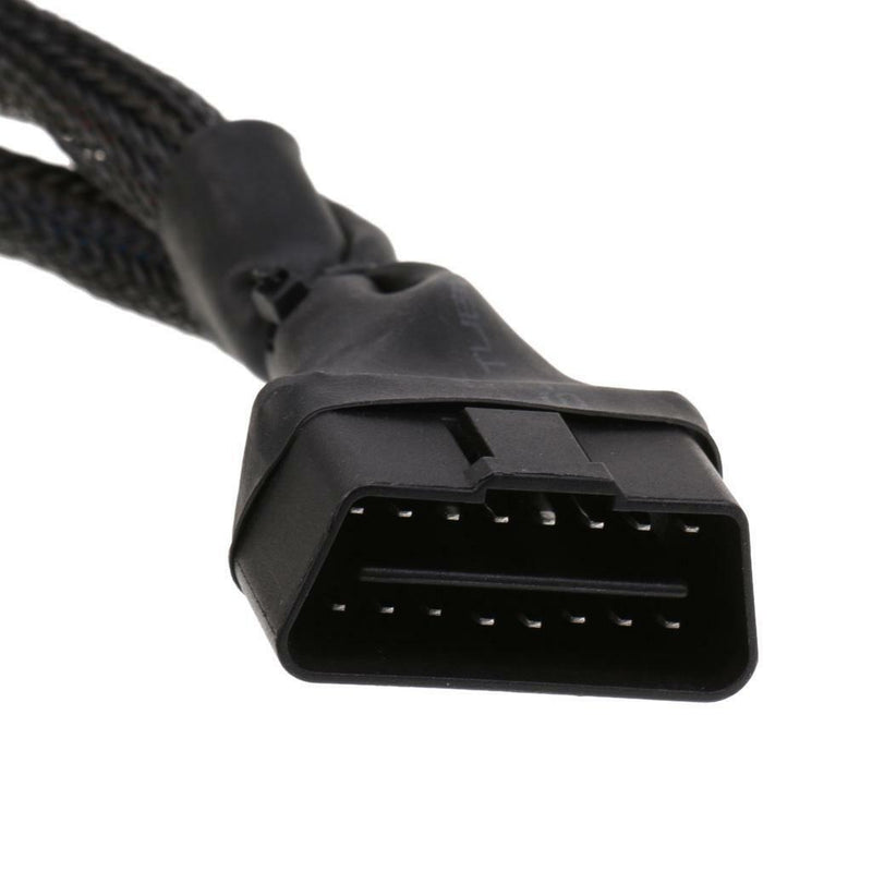 1 to 2 OBD2 OBDII 16 Pin Male to Female Y Splitter Extension Cable Connector
