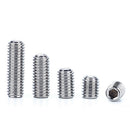 50pc M3 x (8-20mm) Grub Screw Cup Point Allen Socket Set Screws Kit A2 Stainless