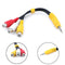 1Pc 3.5mm mini aux male stereo to 3 RCA female audio video AV adapter cableB TE