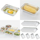 Set Of 50 Aluminum Foil Grill Drip Pans 700ml/850ml For BBQ Outdoor Supplies