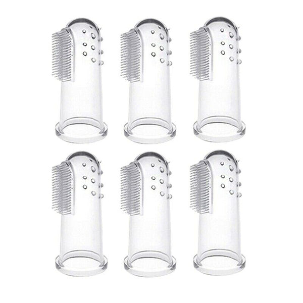6-Pack Pet Finger Toothbrushes,Dog Tooth Cleaner Teeth Cleaning Dental Care N3S7