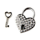 Metal Heart Shape Padlock With Key Suitcase Kids Diary Jewelry Box Lock Set