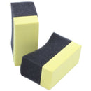 2pcs UShape Car Tire Waxing Polishing Compound Washing Sponge Cleaning