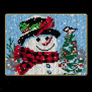 Snowman Christmas DIY Latch Hook Kit DIY Embroidery Carpet Tapestry Rug Making