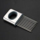 Onion Holder Vegetable Potato Cutter Slicer Stainless Steel Fork Slicing Re C8B9