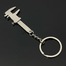 Useful Mini Vernier Caliper Tool Pendant Slider Slides Keyring Key Chain 10 J7F9