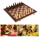 3 in 1 Wooden International Folding Chess Set Board Game Fun Toys (34x34cm)