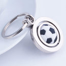 Rotating Football Soccer Keychain Keyring Key Chain Ring Key Fob Ball Gift