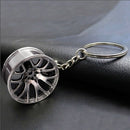 Unisex Keyfob Metal Keychain Car Key Ring Wheel Hub Chain Pendant Accessory