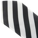 Children Cute Fashionable Elastic strap Diagonal Stripe Tie - Black + White