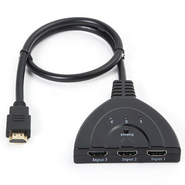 3 in 1 out HDMI Multi Display Auto Box Splitter 1080P HD Adapter Cable