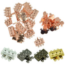 100x 18mm Metal Loose 3 Stand Box Clasp Jewelry Findings Bracelet Necklace