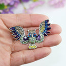 Betsey Johnson Enamel Crystal Owl Charm Women's Animal Brooch Pin Jewelry New