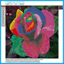 Rainbow Rose Painting Embroidery DIY Crafts 5D Diamond Cross Stitch Kit