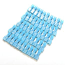 100x Blue Fully Insulated Nylon Female Spade Crimp Connectors Terminals 3c