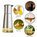 Controllable Oil And Vinegar Dispenser 2 Packs, Kitchen Glass Olive Oil Bot