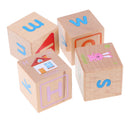 Wooden ABC Blocks, 26PCS Stacking Blocks Baby Alphabet Letters, Counting,