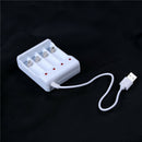 1Pcs Battery Charger AA And AAA 4Ports Battery Charger With USB Plug Z