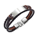 Multilayer Bracelet Men Casual Bracelets Fashion Braided Leather Bracelets